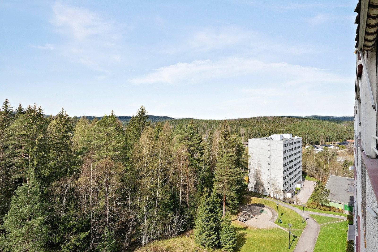 Flott utsikt fra balkongen. Galleribilde