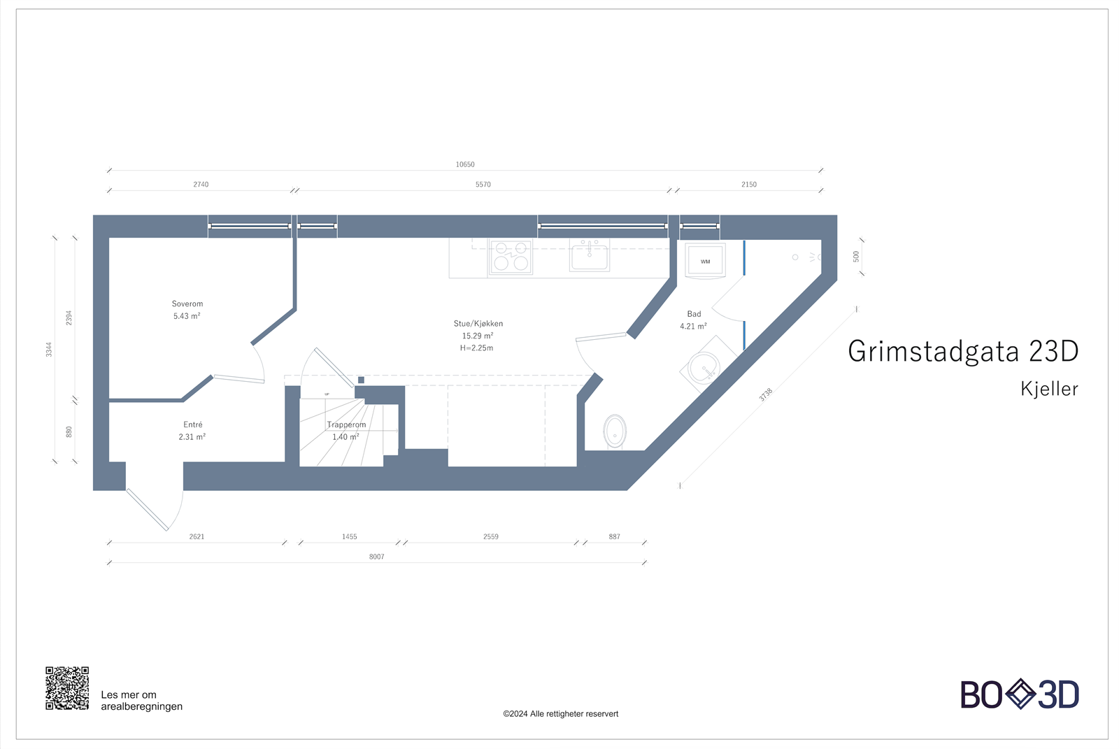 Plantegning underetasje. Galleribilde