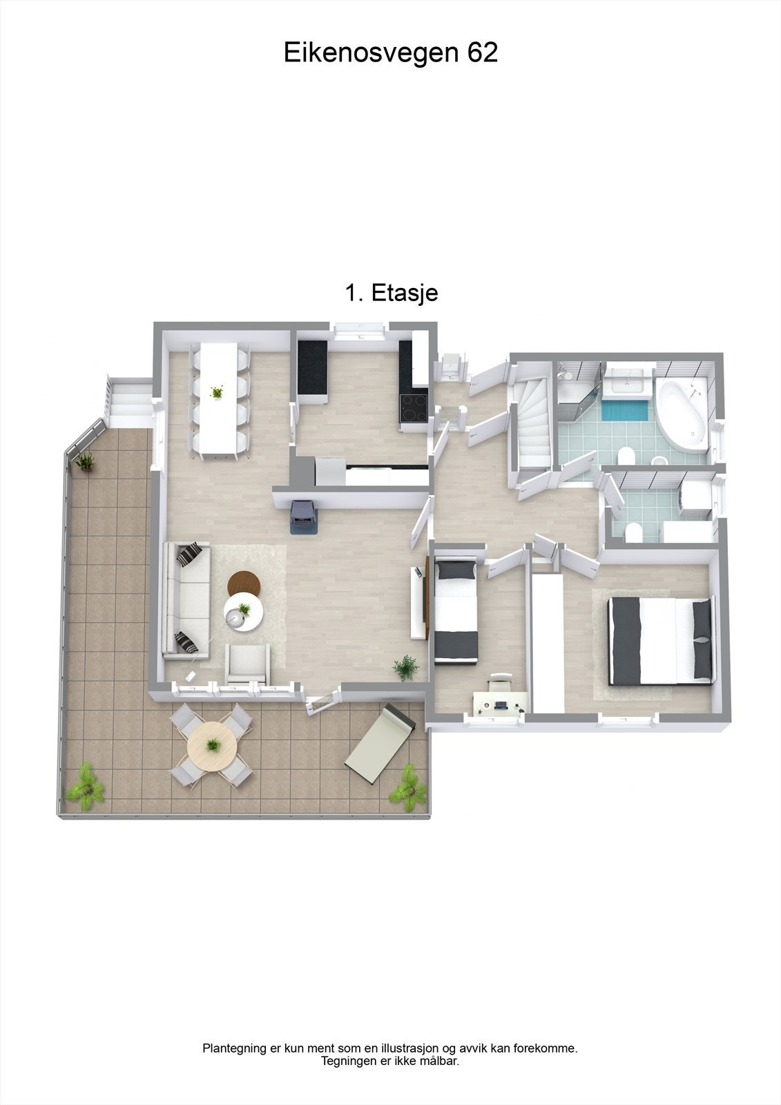 Plantegning 1. etasje Galleribilde