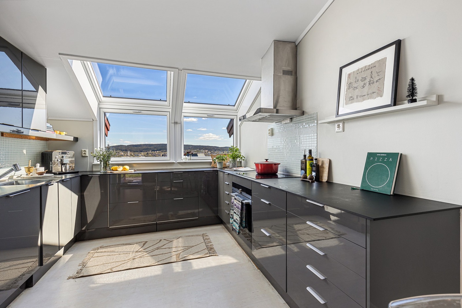 Legg merke til de store takvinduene mot syd. Galleribilde