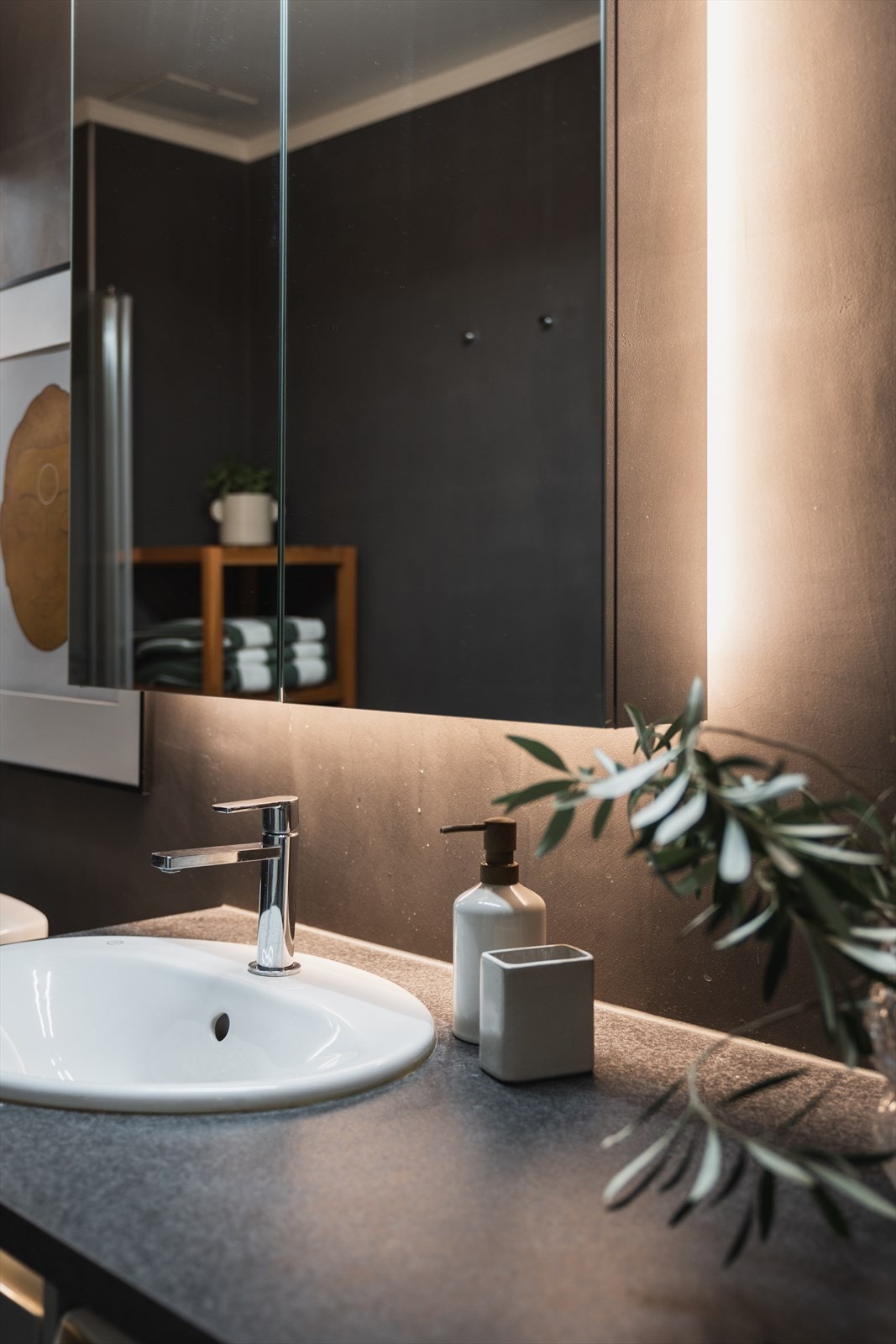 Svært gjennomført stil på badet Galleribilde