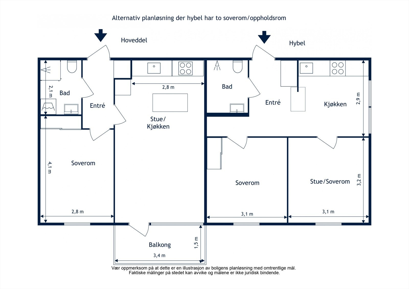 Alternativ plantegning Galleribilde