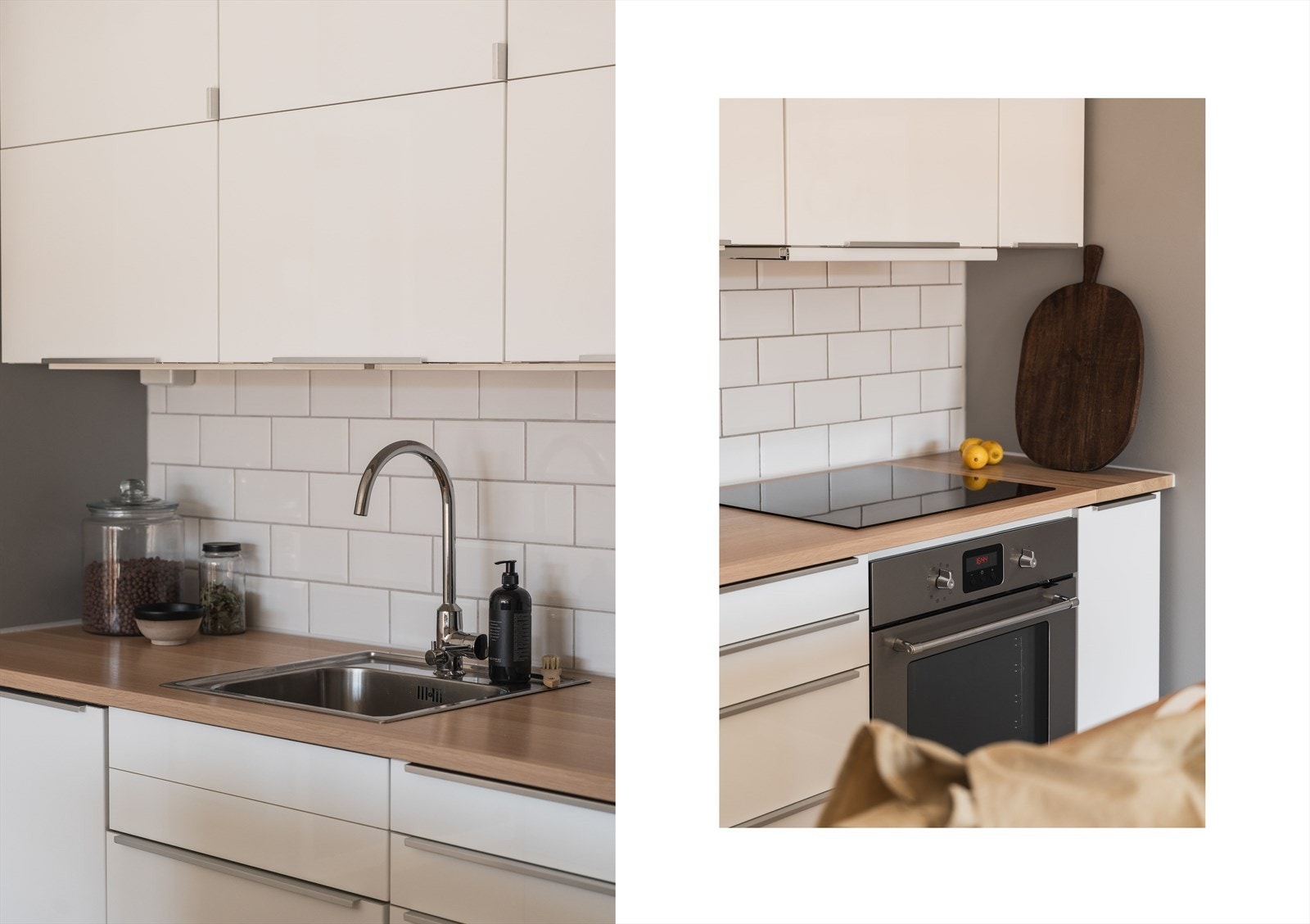 Lekkert kjøkken i hoveddelen med integrerte hvitevarer som medfølger Galleribilde