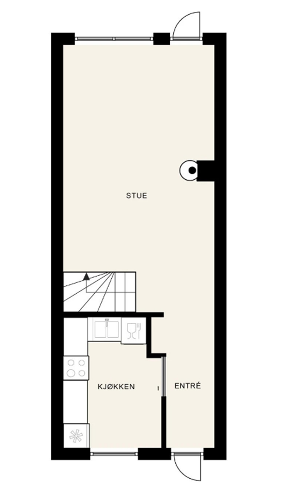 Plantegning 1.etg Galleribilde