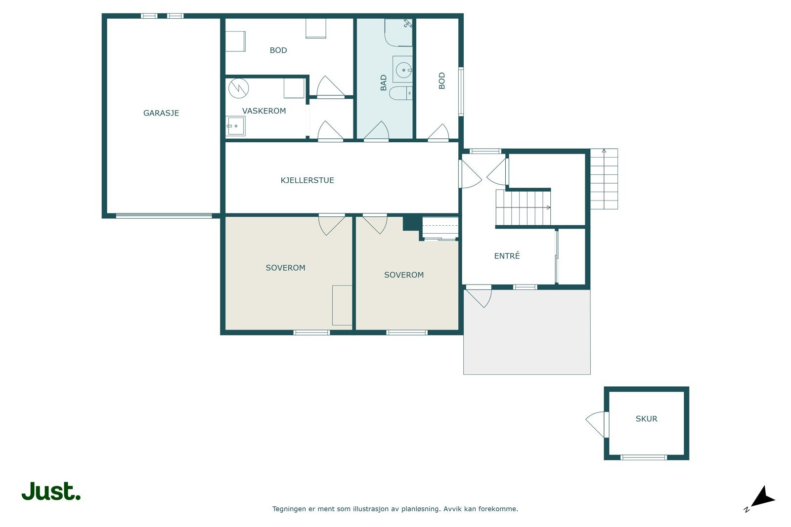 Planskisse 1. etasje Galleribilde