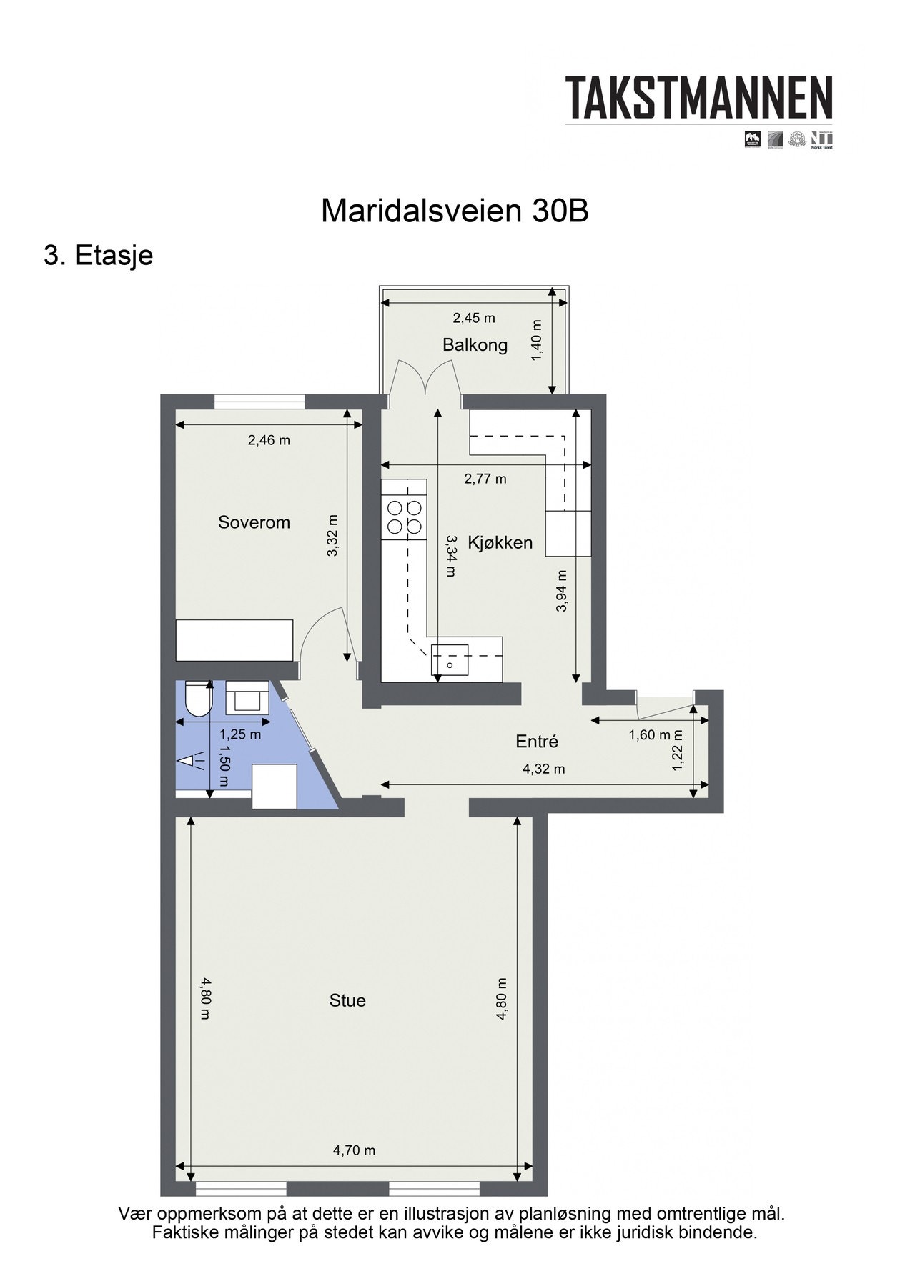 Plantegning. I tillegg medfølger en kjellerbod. Galleribilde