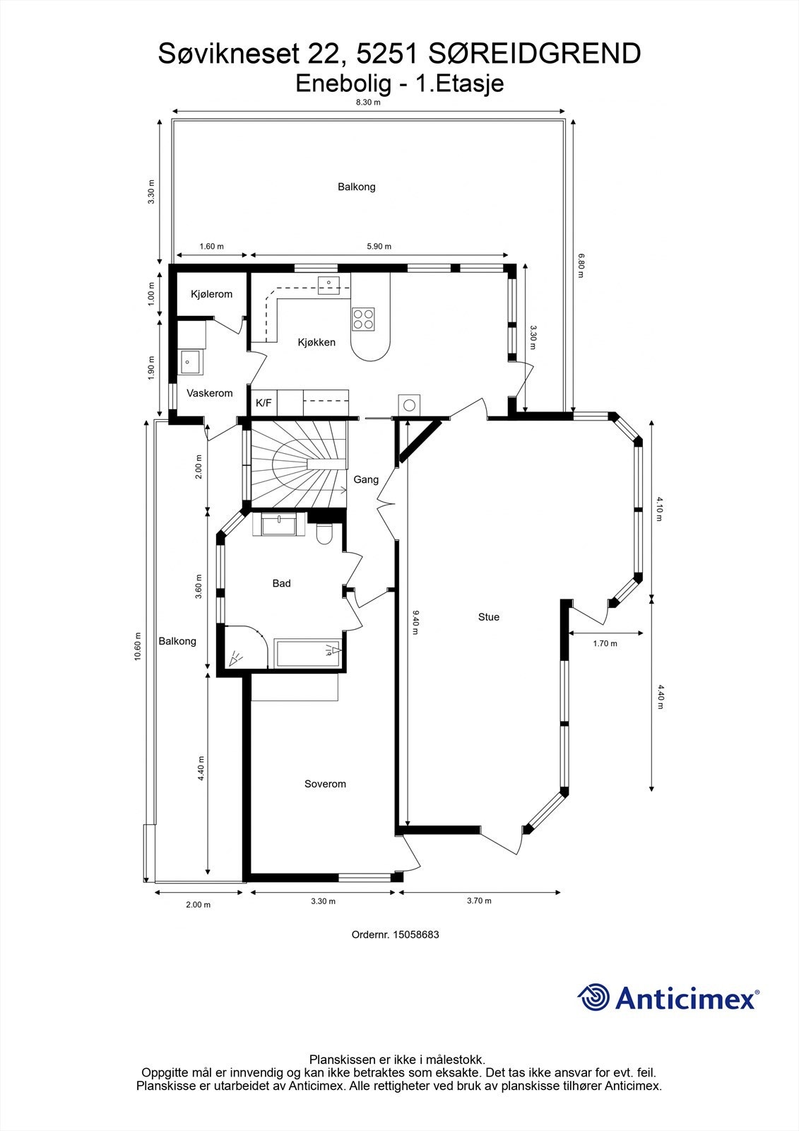 Plantegning 1. etasje Galleribilde