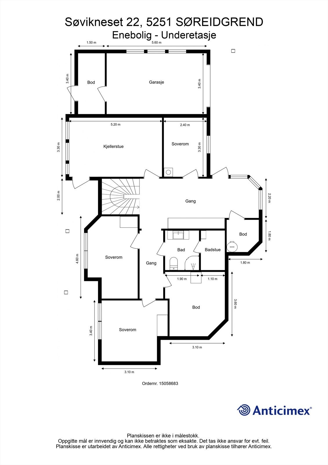 Plantegning underetasje Galleribilde