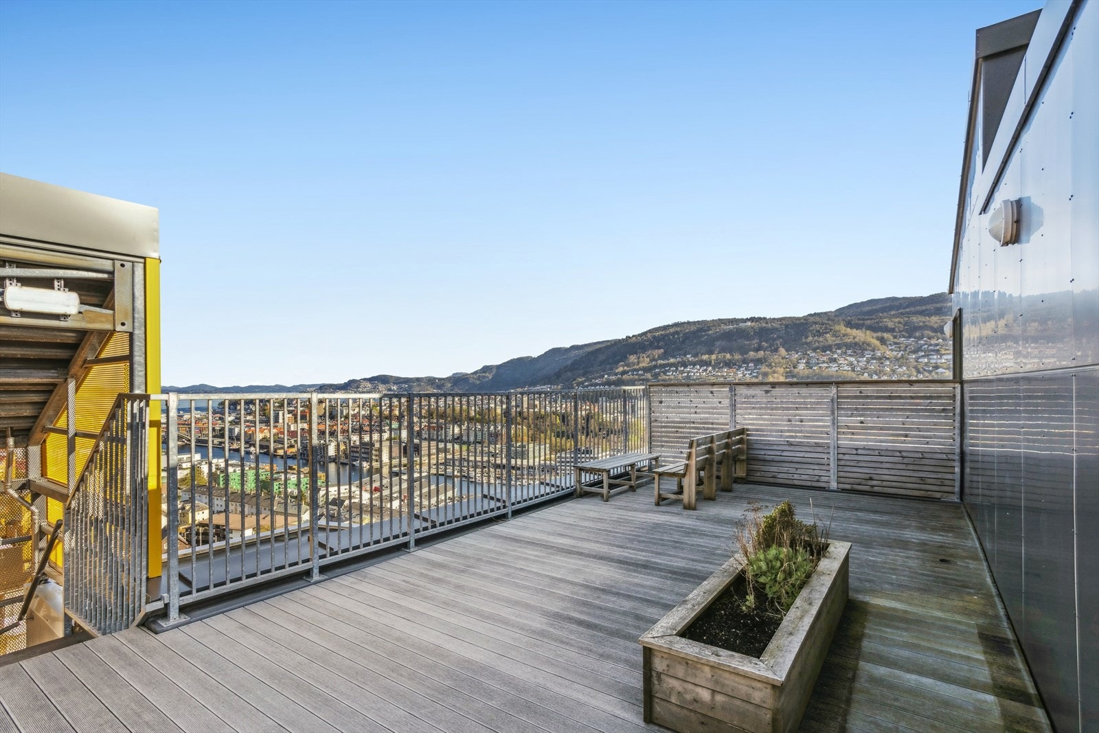 Tre felles takterrasser. Galleribilde