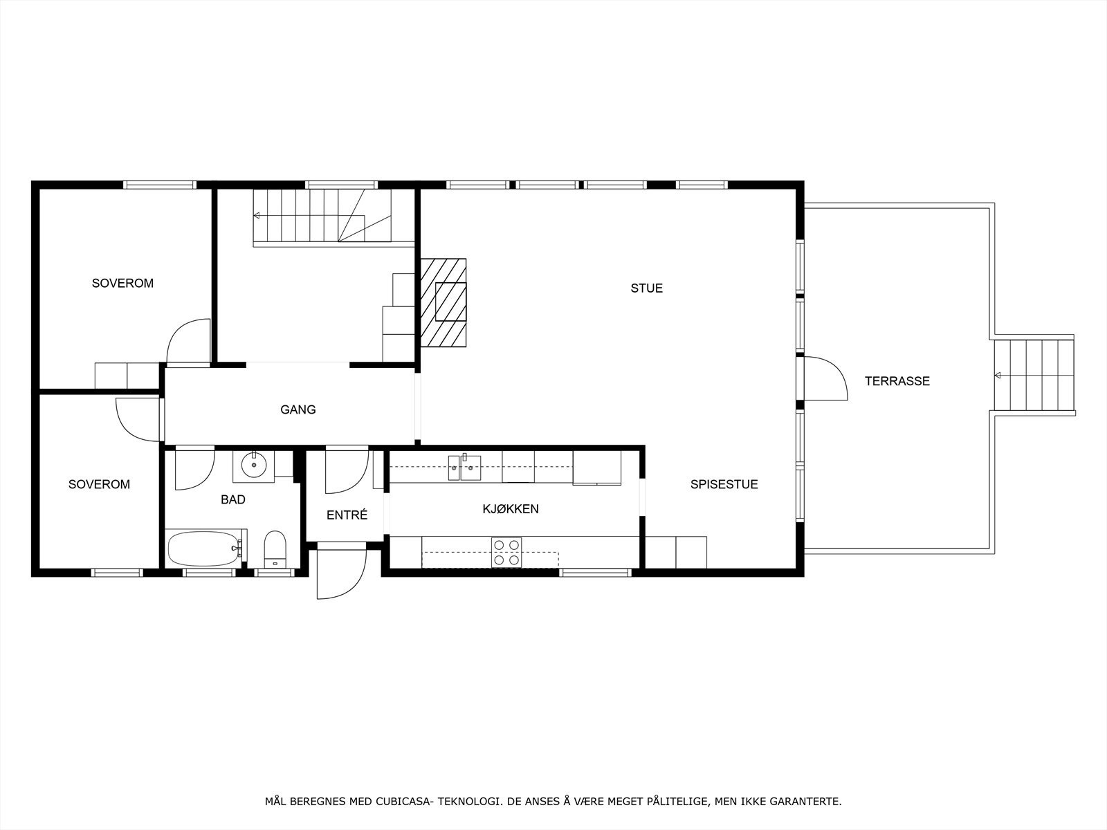 Plantegning 1. etasje Galleribilde
