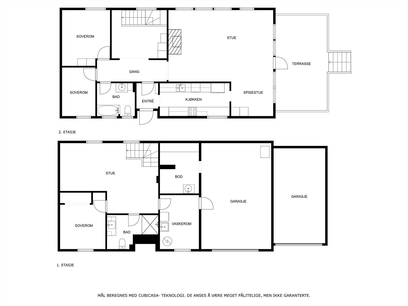 Plantegning begge etasjer Galleribilde