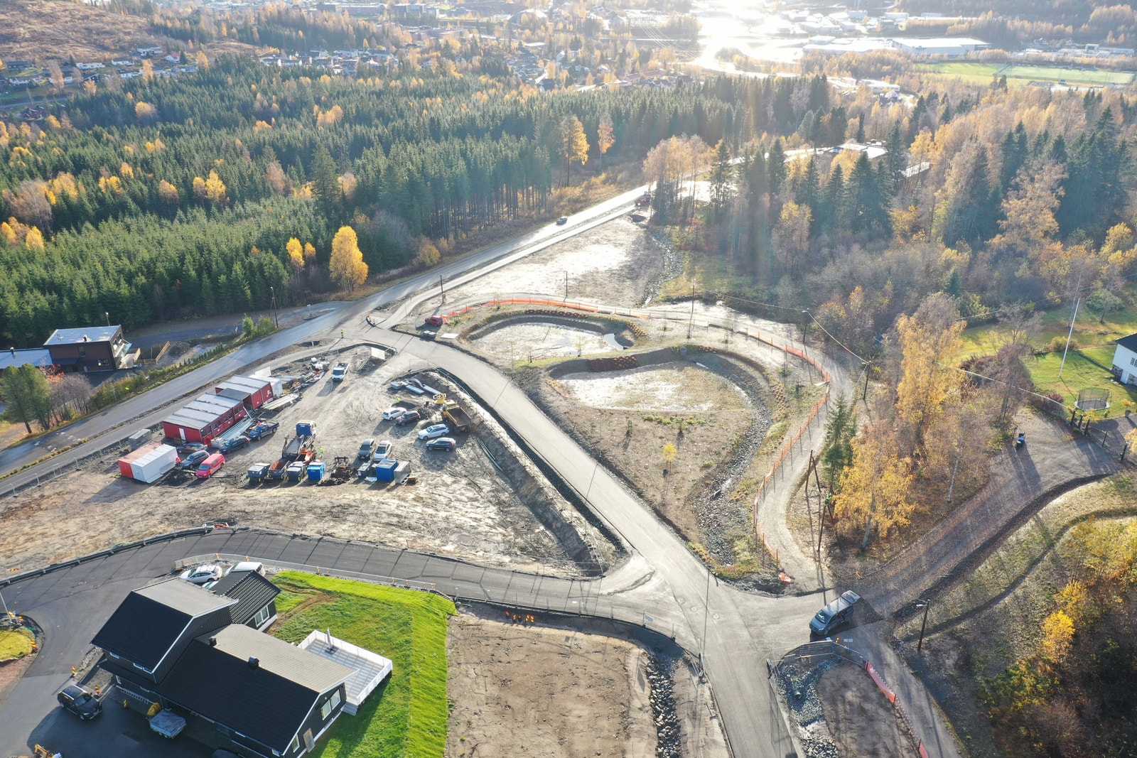 Bilde tatt ved utbygging av infrastruktur Galleribilde