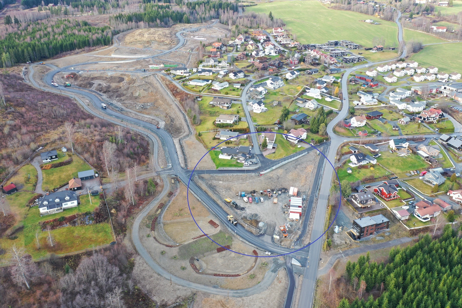 Bilde tatt ved utbygging av infrastruktur Galleribilde