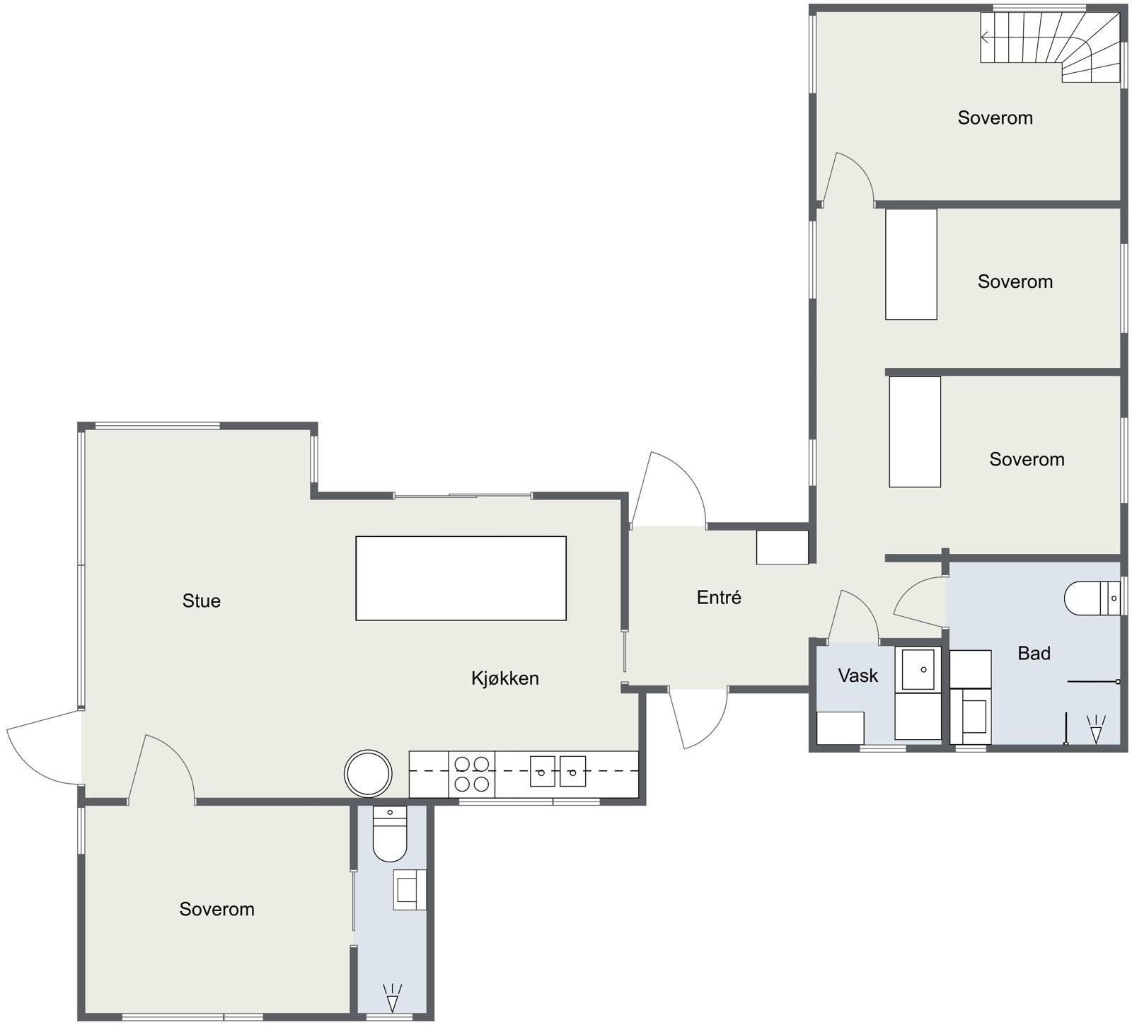 Sandangervågen 106 - 1. Etasje - 2D Floor Plan Galleribilde