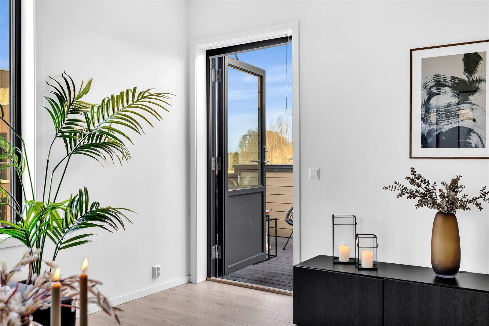 Utgang til takterrassen fra stuen Galleribilde