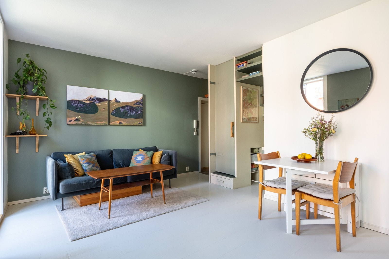 Overflatene er holdt i lyse og behagelige fargetoner. Galleribilde