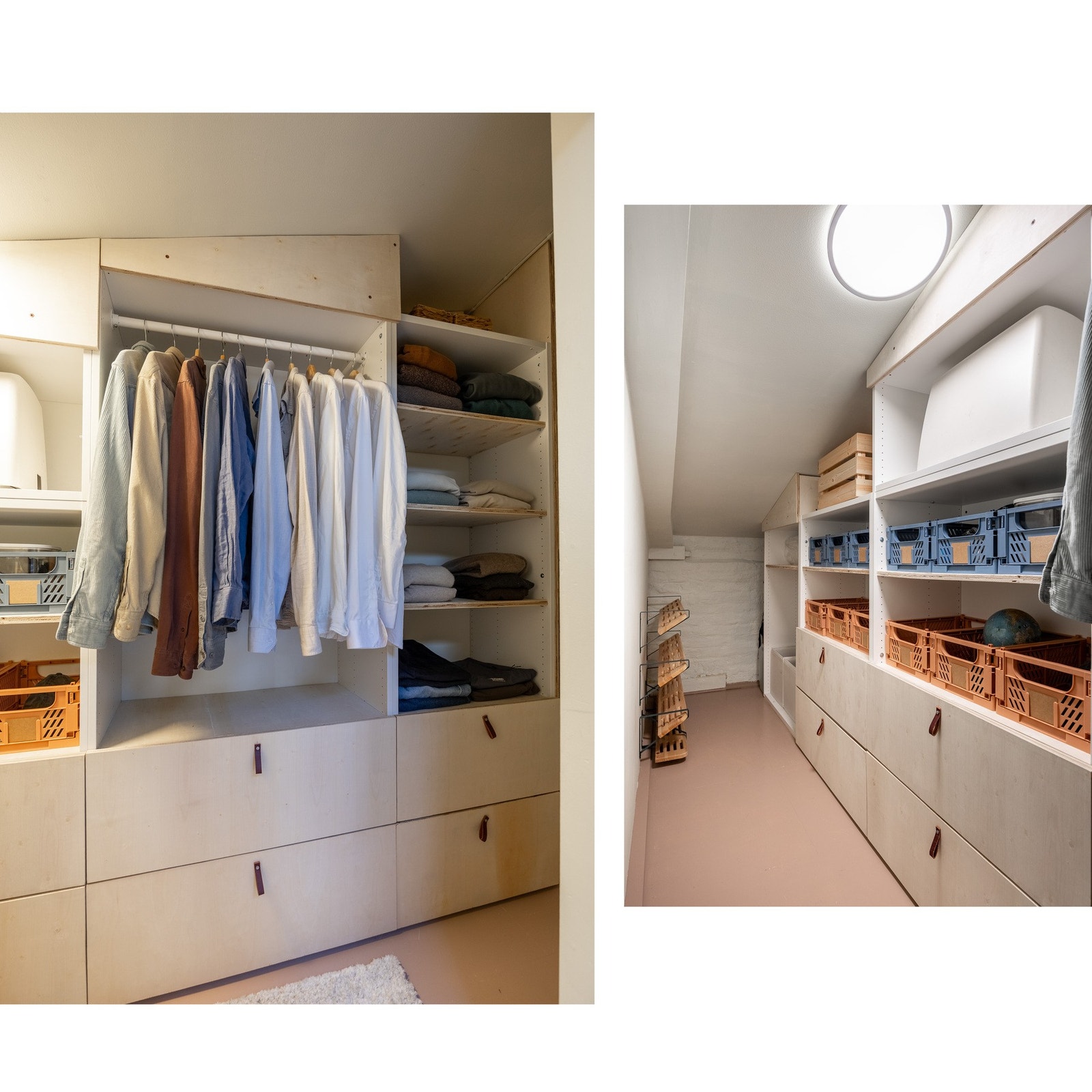 Godt med plass for oppbevaring i medfølgende garderobeskap. Galleribilde