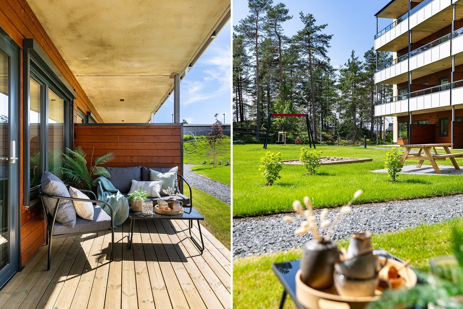 Overbygg skjermer uterommet på terrassen og utvider bruksmulighetene. Galleribilde