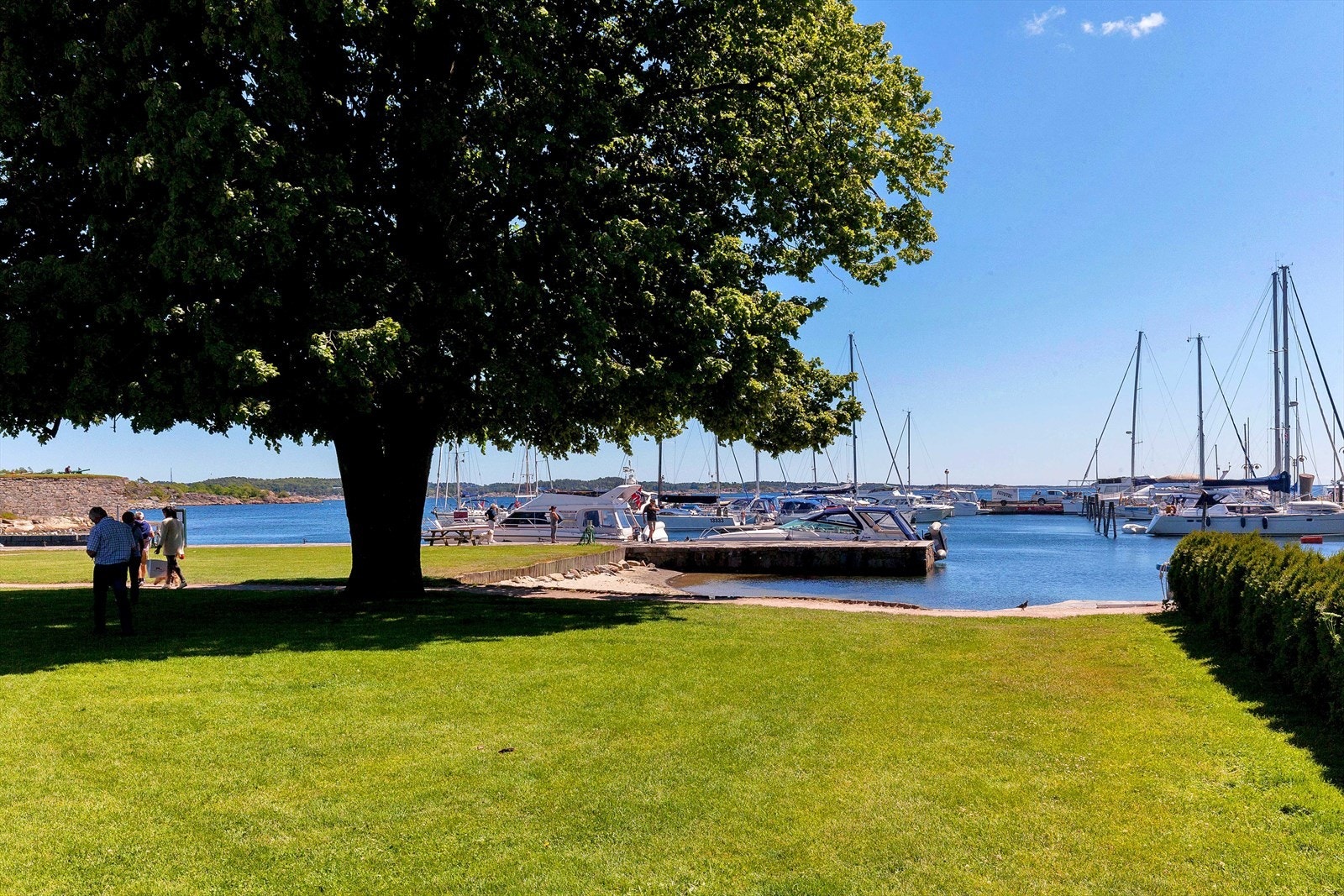 Her fra nærliggende marina, like ved Christianholm Festning Galleribilde