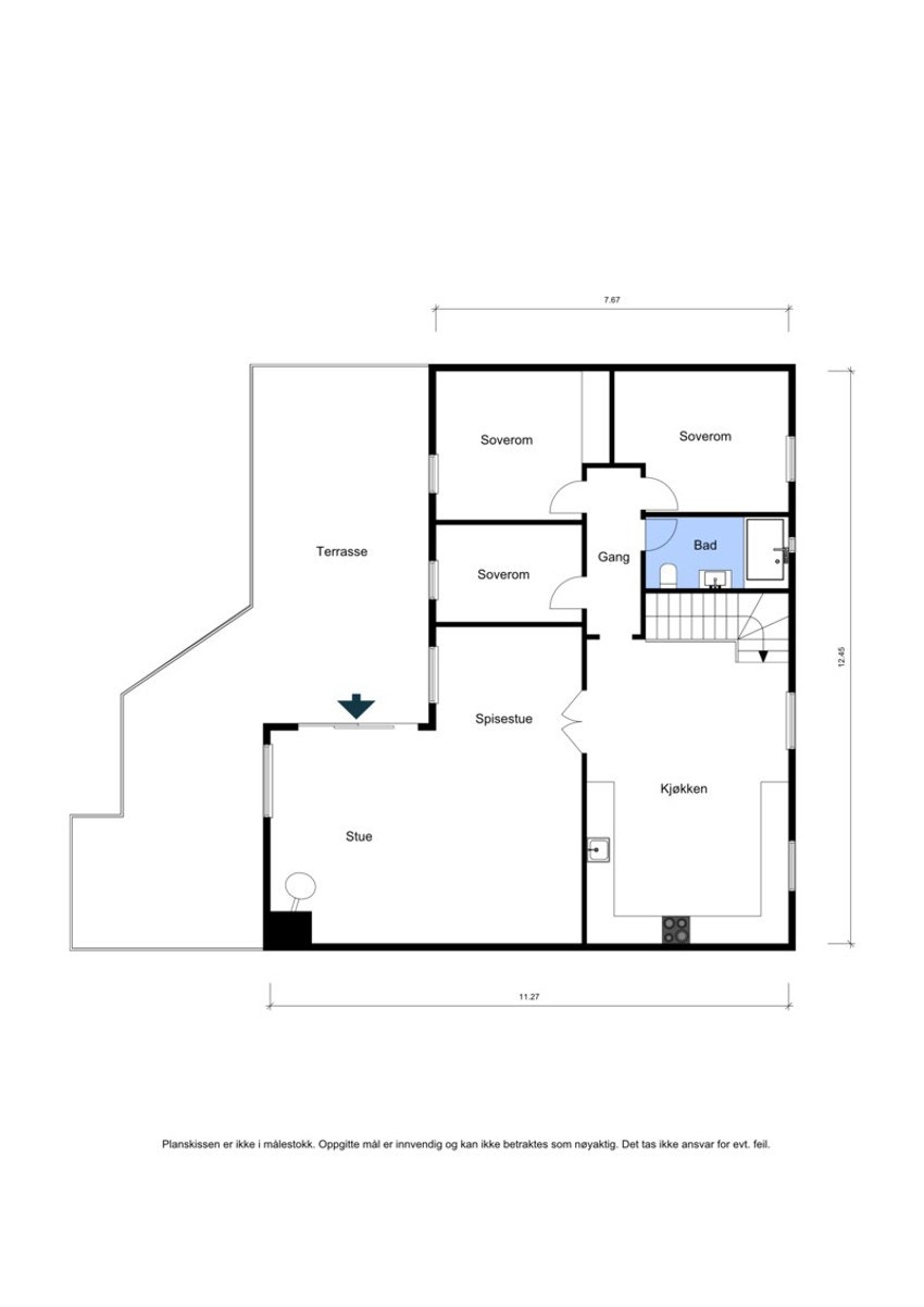 Plantegning - 1 etasje Galleribilde