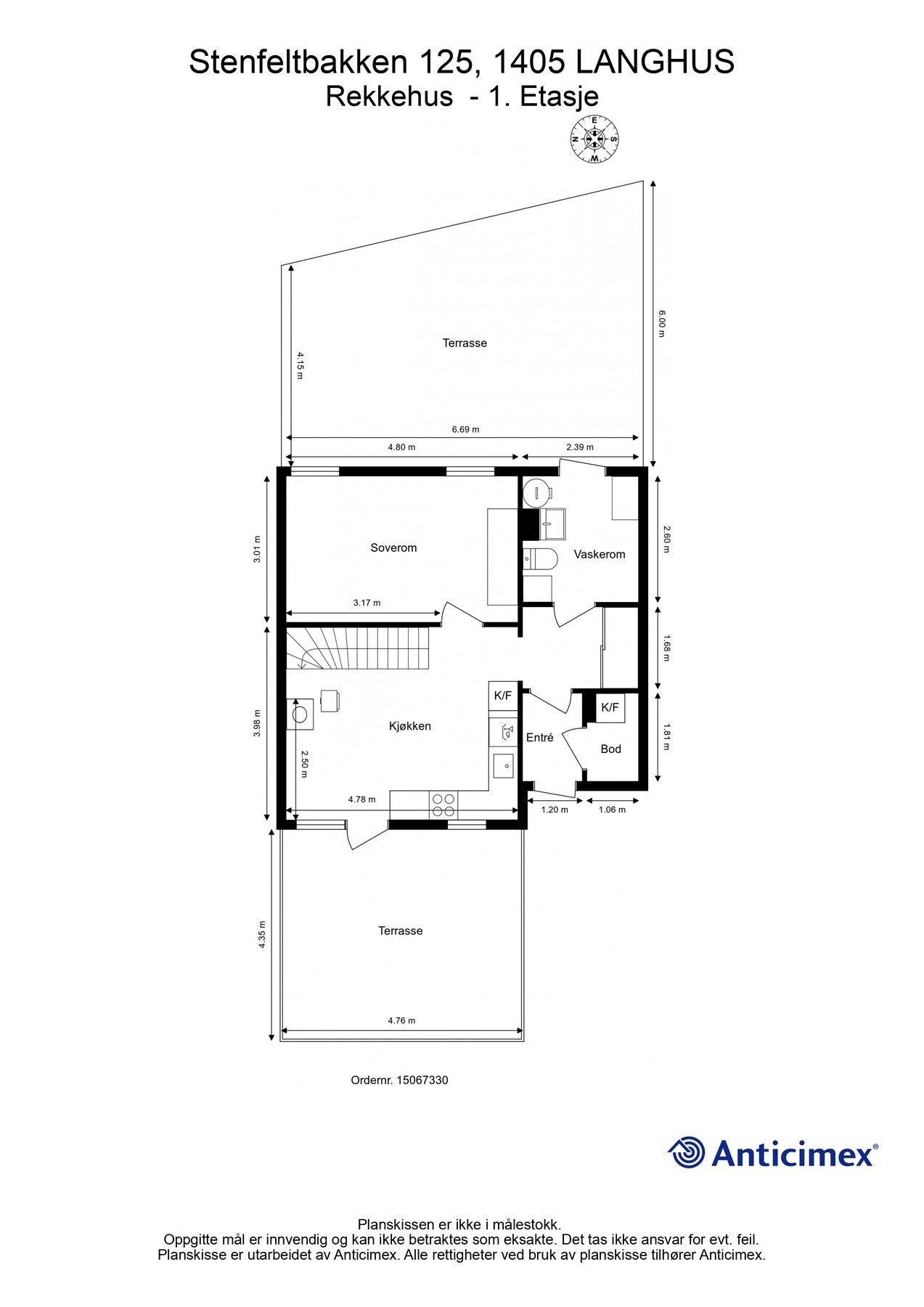 Plantegning 1. etasje Galleribilde