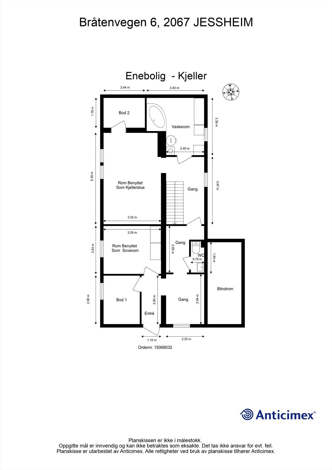 Plantegning underetasje Galleribilde
