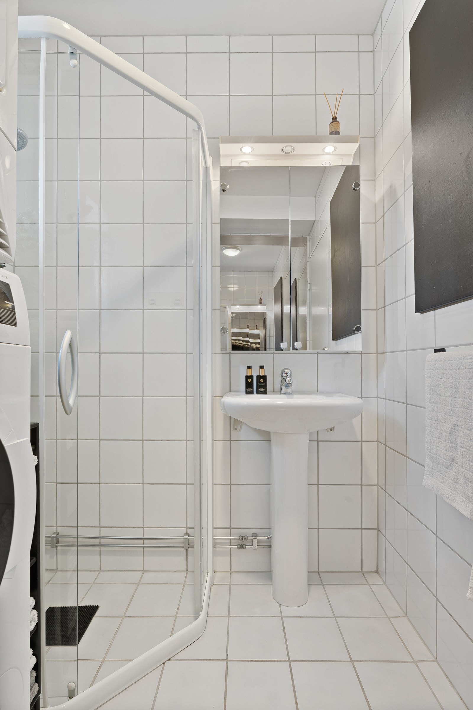 Flislagt bad med varme i gulv. Galleribilde