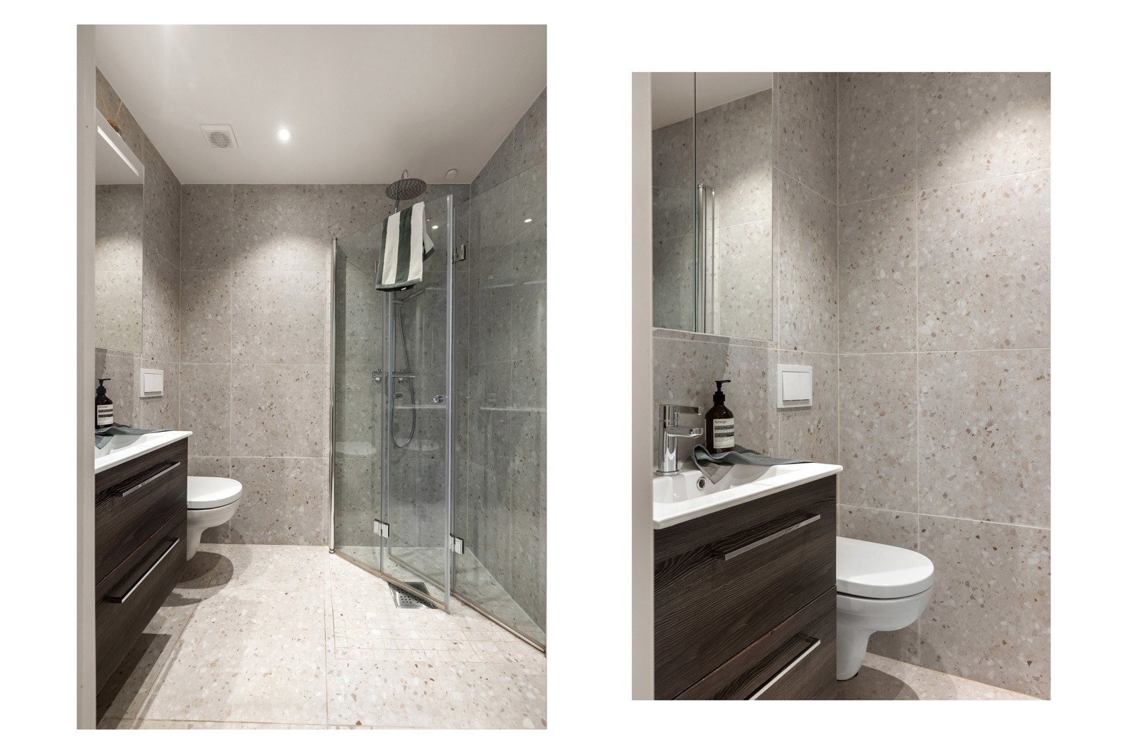 Behagelige varmekabler i gulv samt opplegg for vaskemaskin. Galleribilde