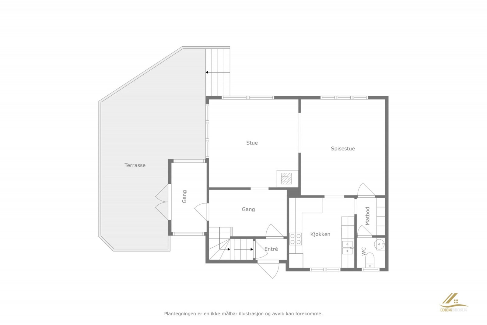 Veiledende plantegning 1. etasje. Galleribilde
