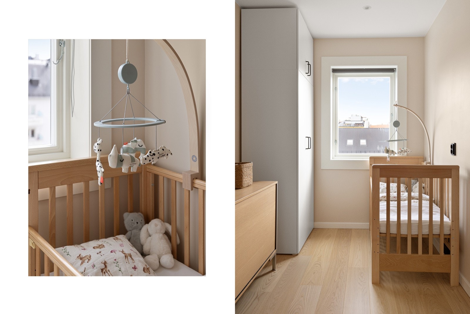 Lunt soverom som vender inn mot rolig bakgård Galleribilde