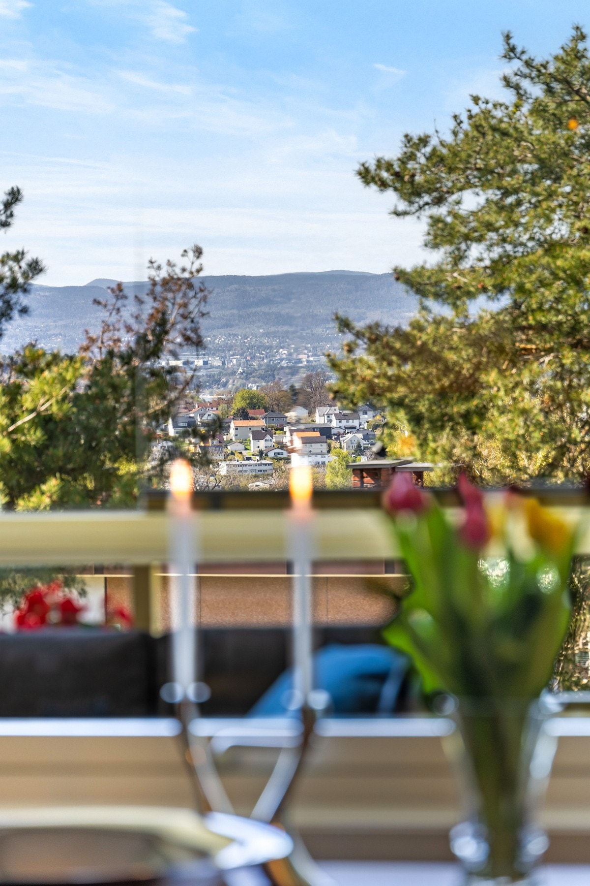 Nydelig utsikt som kan nytes fra spisegruppen. Galleribilde