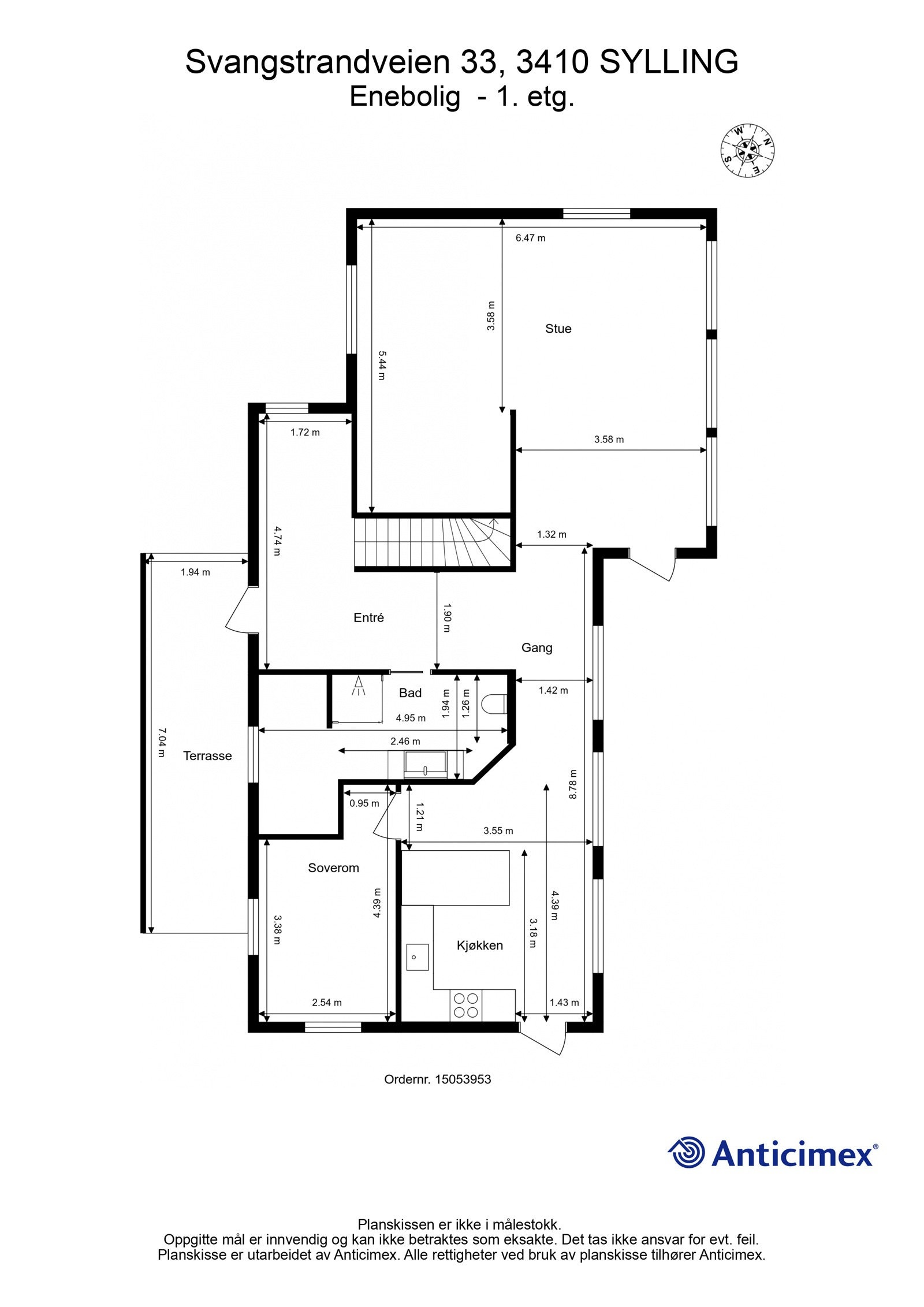 Plantegning 1. etasje Galleribilde