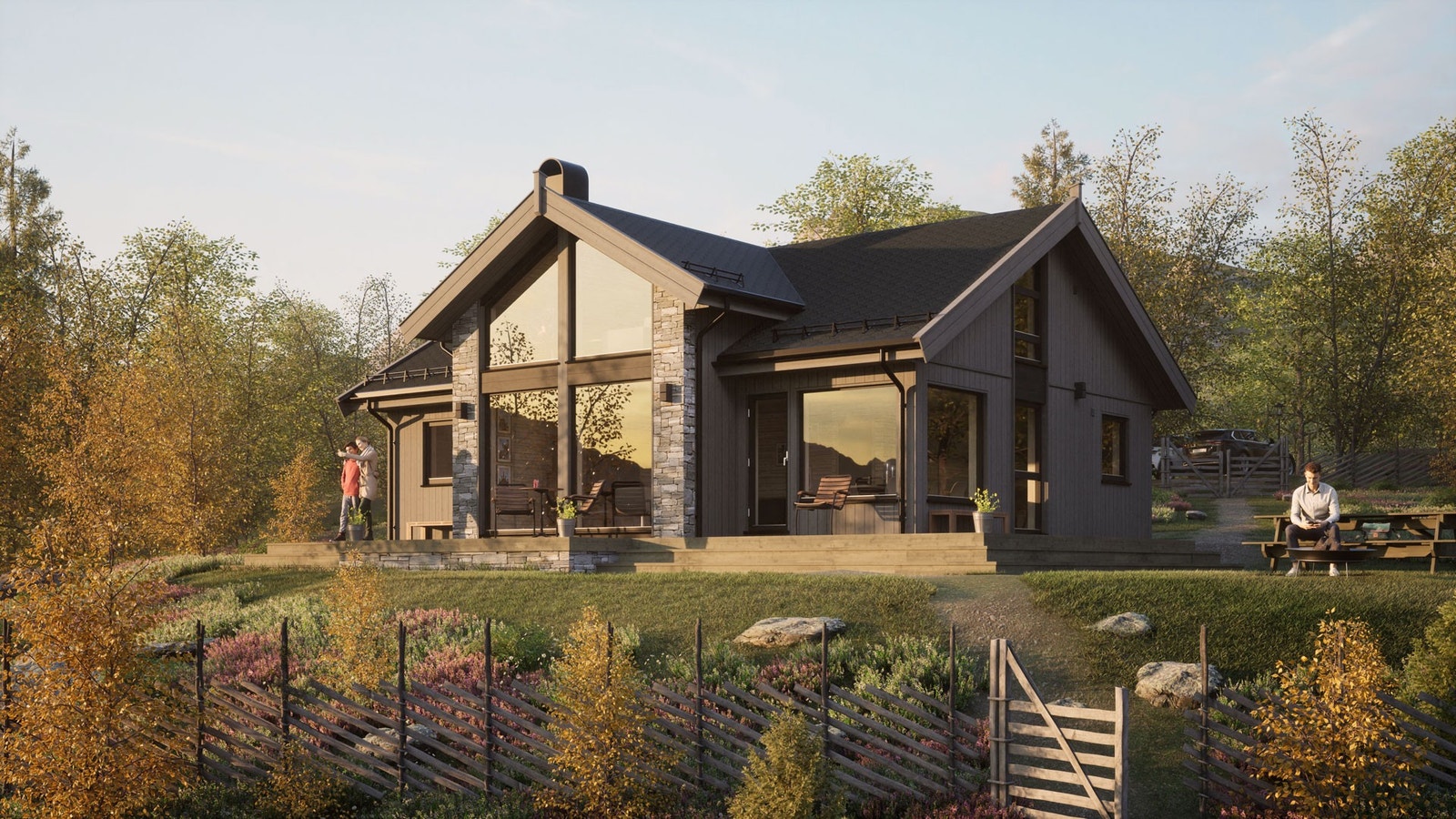 Flott hytte med 4 soverom. Galleribilde