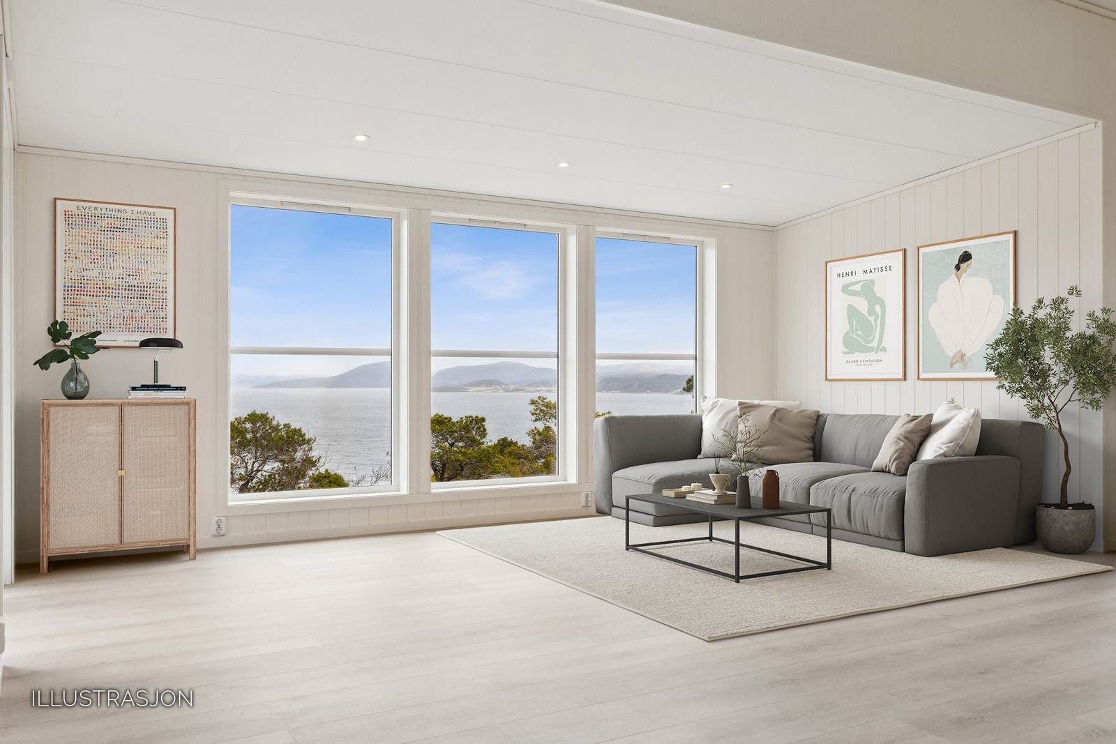 Den flotte utsikten kan nytes både utenfra og innenfra. Galleribilde