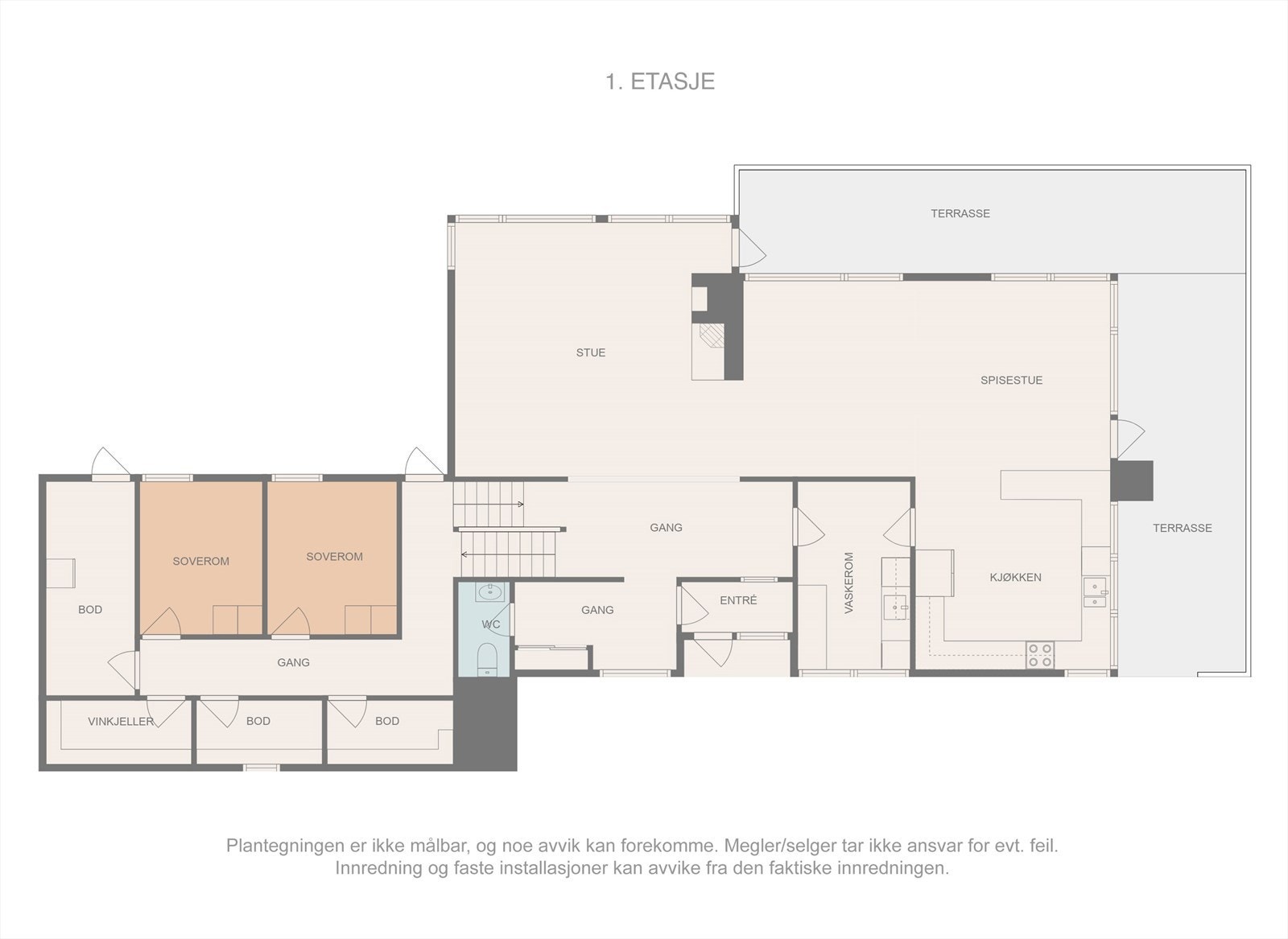 Plantegning hovedplan. Galleribilde