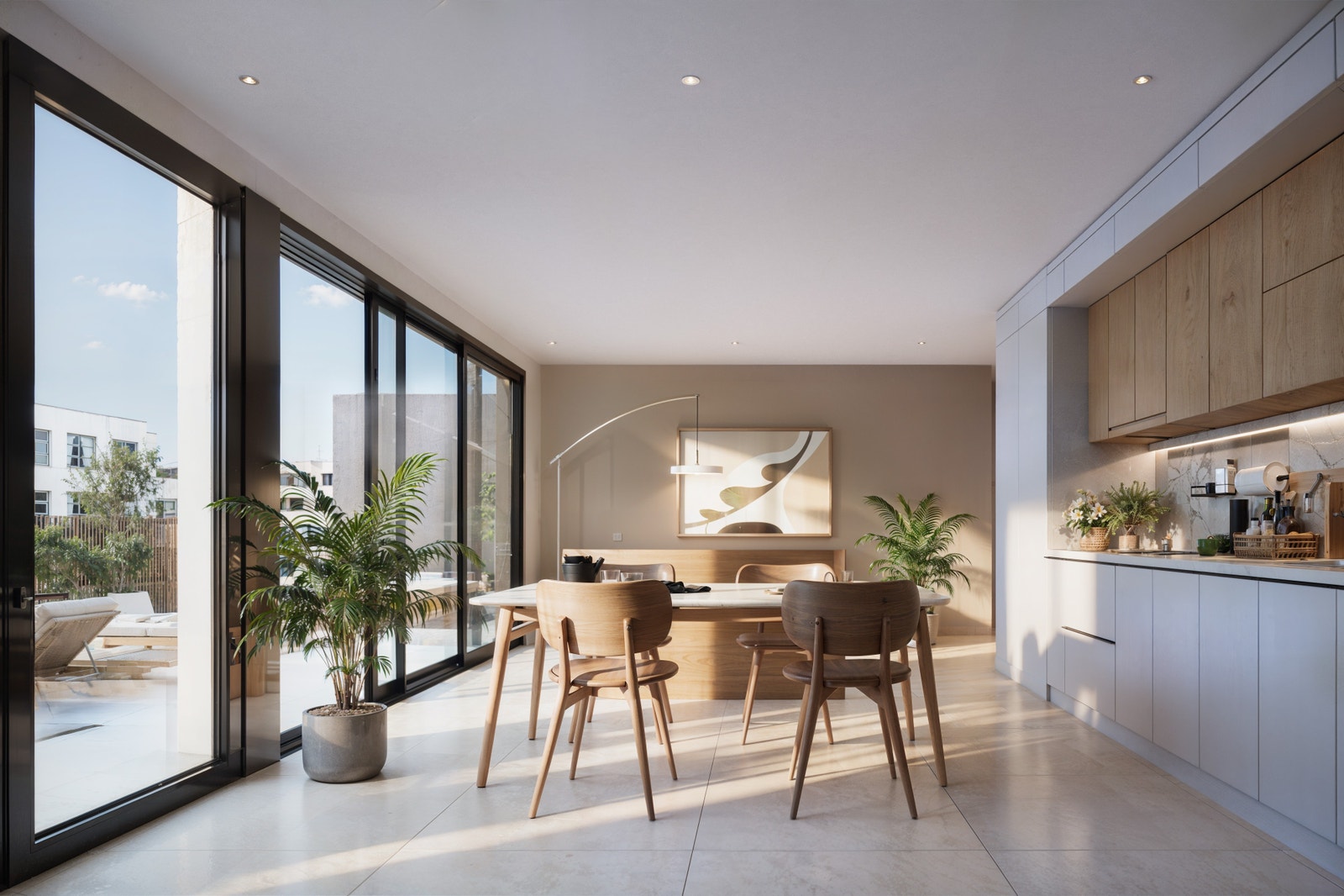 Illustrasjon (fra toppleilighet) med forbehold om at avvik vil kunne forekomme Galleribilde