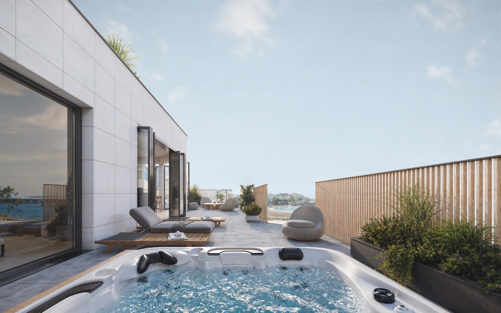 Illustrasjon (fra toppleilighet) med forbehold om at avvik vil kunne forekomme Galleribilde