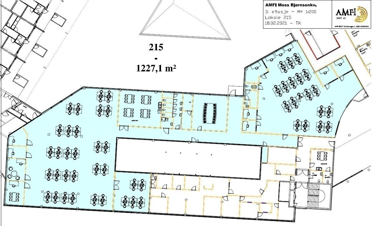 Hele arealet 1227 kvm Galleribilde