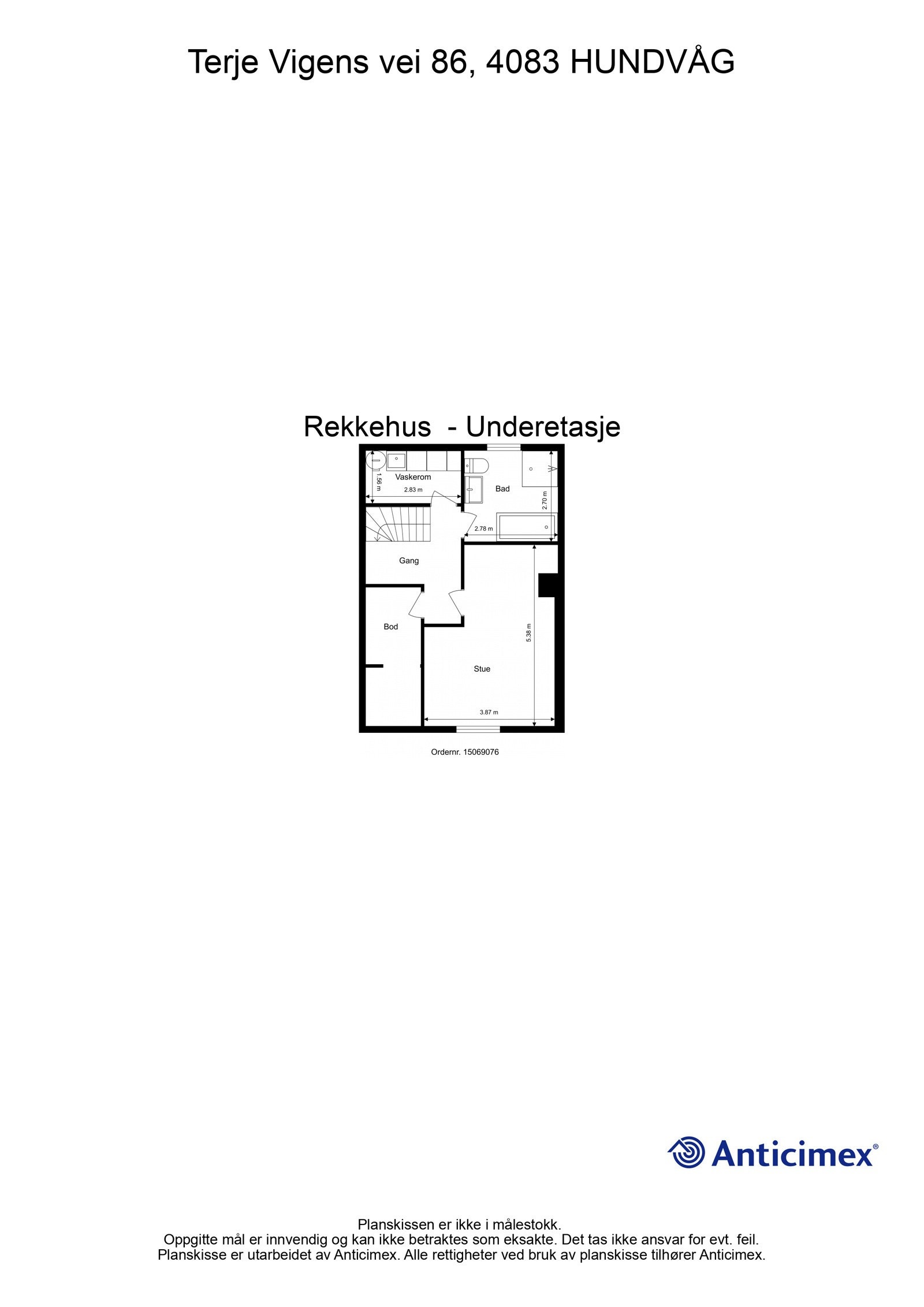 Plantegning Underetasje Galleribilde