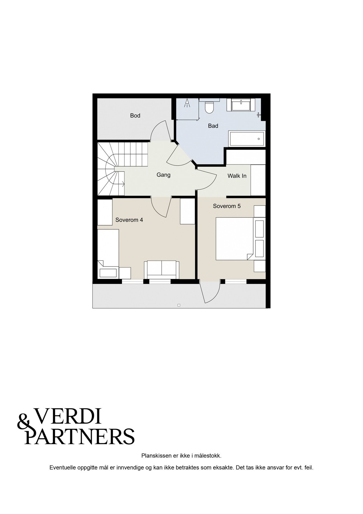 U.etg. Plantegning - Kan avvike fra de faktiske forhold Galleribilde