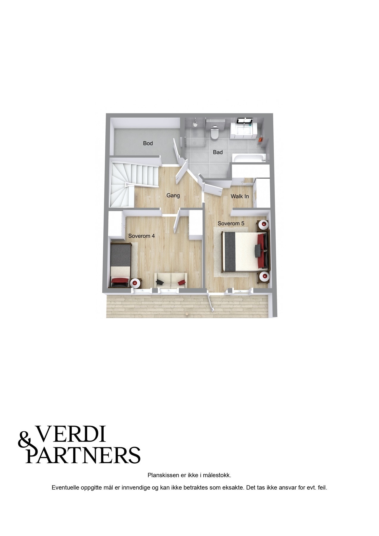 U.etg. Plantegning - Kan avvike fra de faktiske forhold Galleribilde