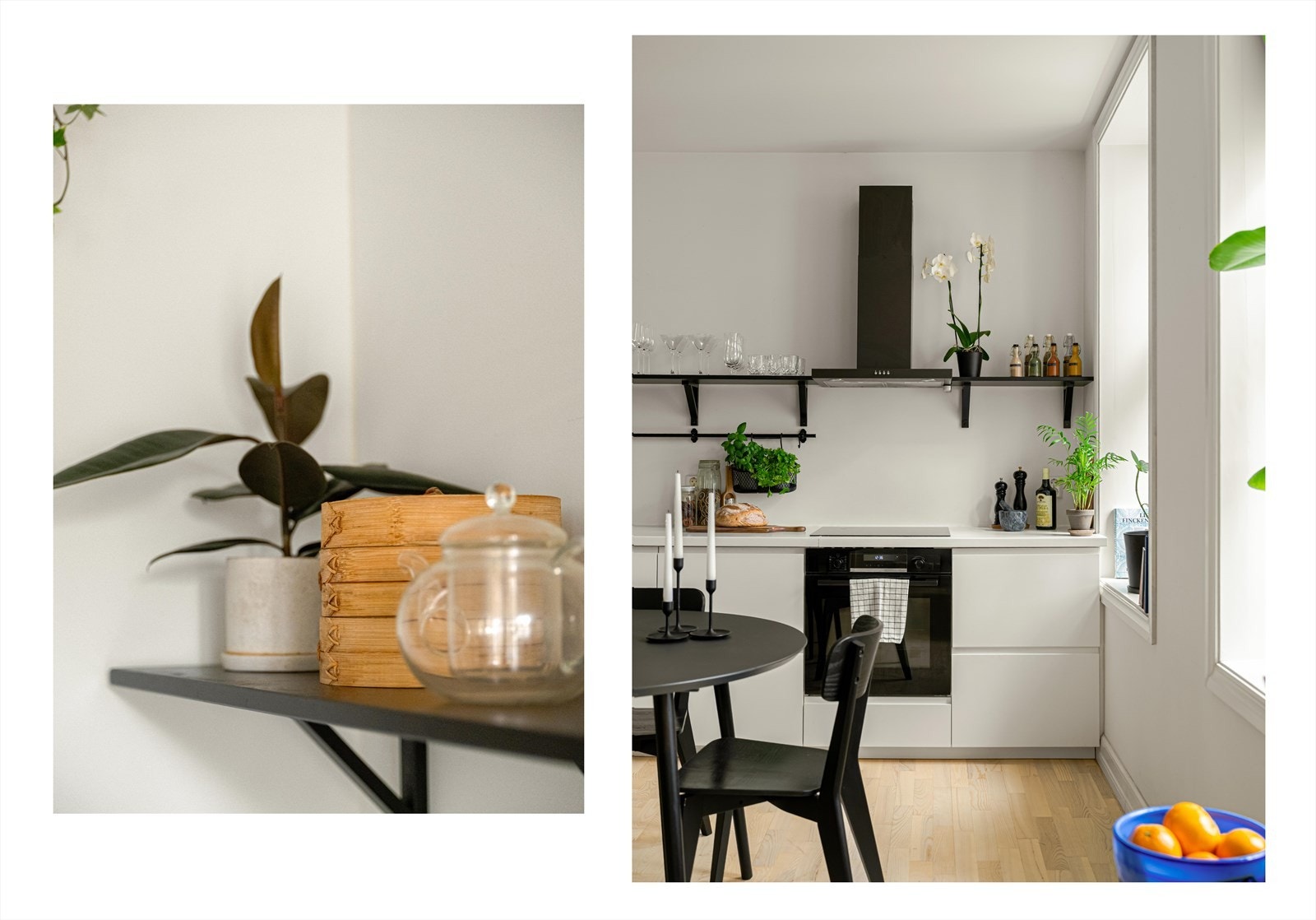 Leiligheten har et strøkent og stilrent IKEA-kjøkken fra 2017. Galleribilde