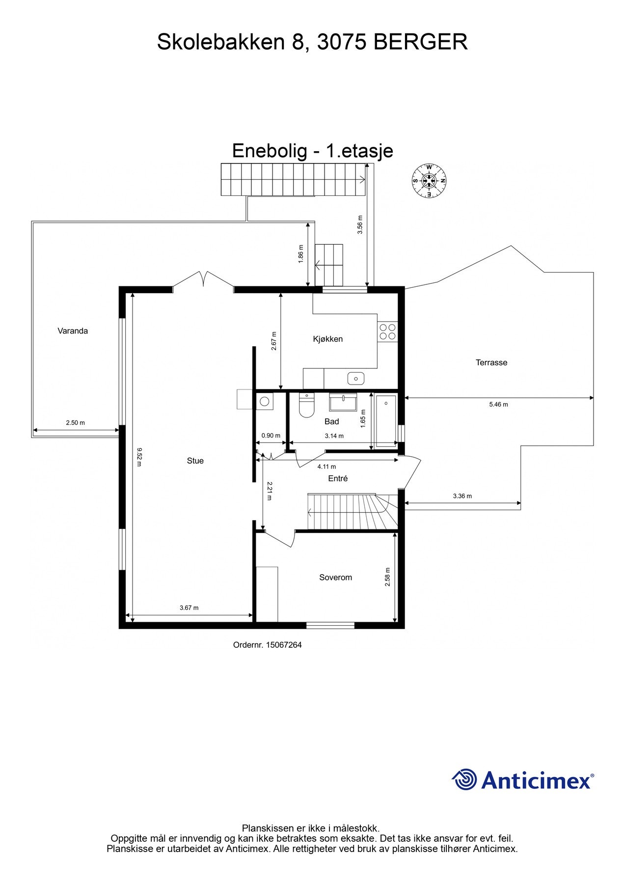 Plantegning 1. etasje Galleribilde