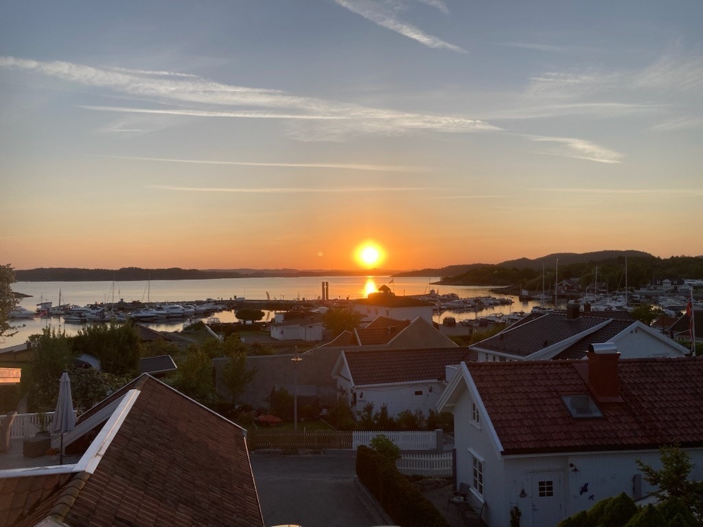 Fantastisk solnedgang Galleribilde