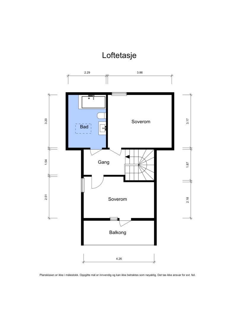 Planskisse - Loftsetasje Galleribilde
