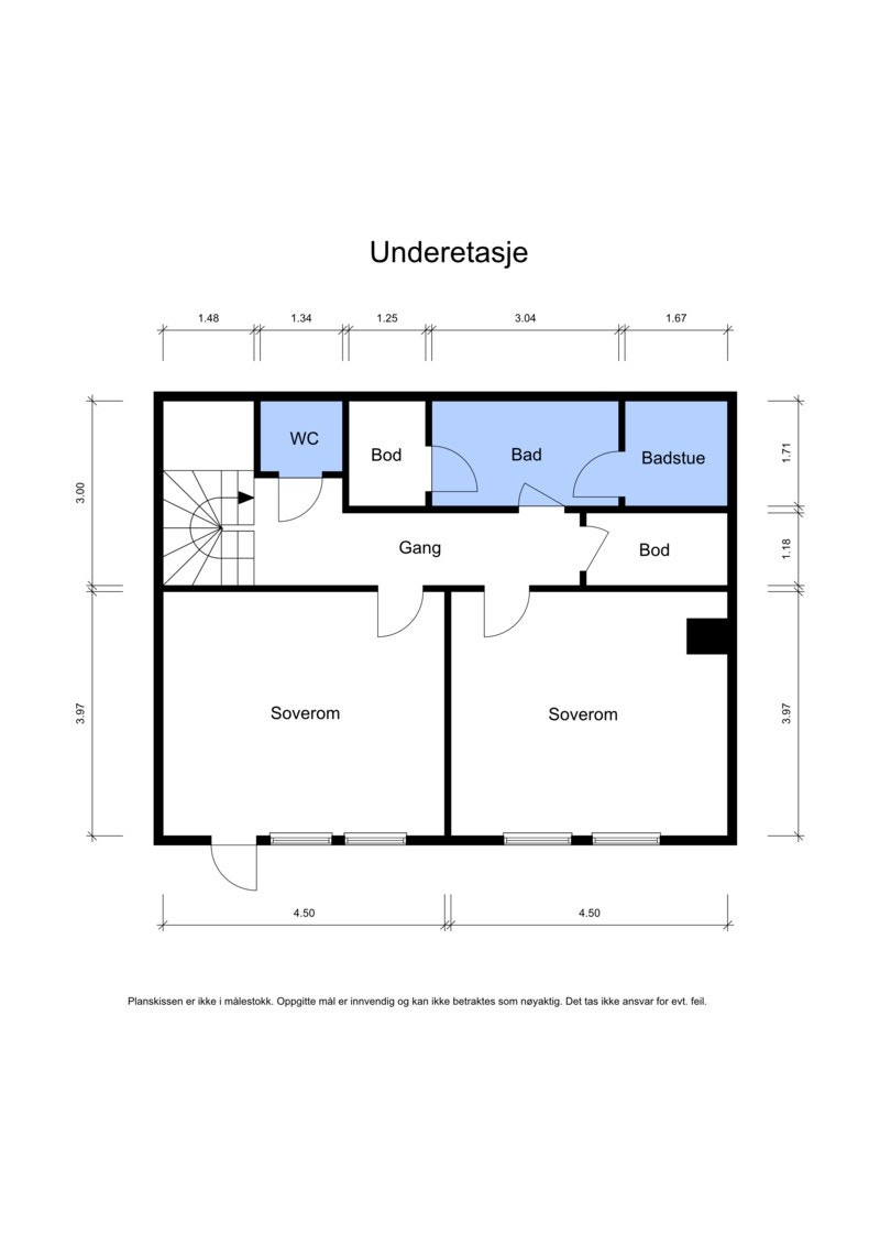 Planskisse - Underetasje Galleribilde