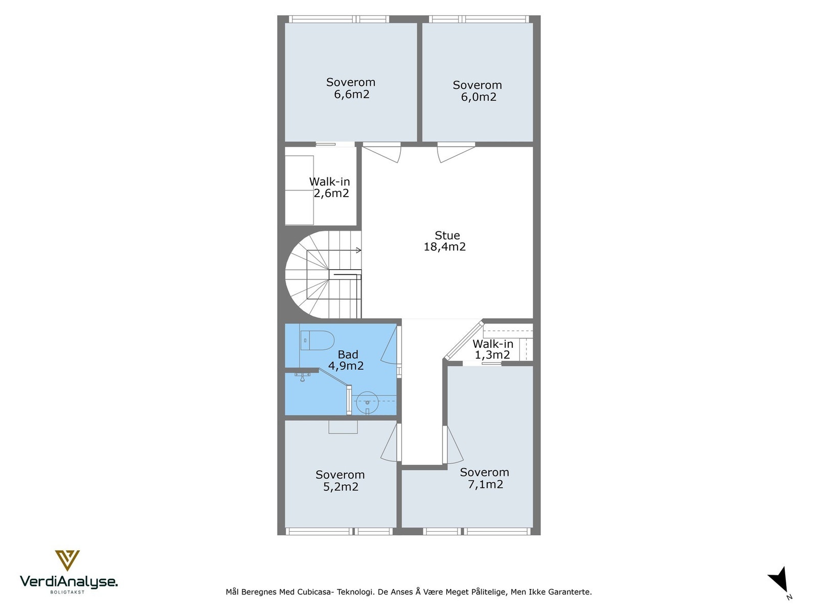 Planskisse med areal - 2.etasje. Galleribilde