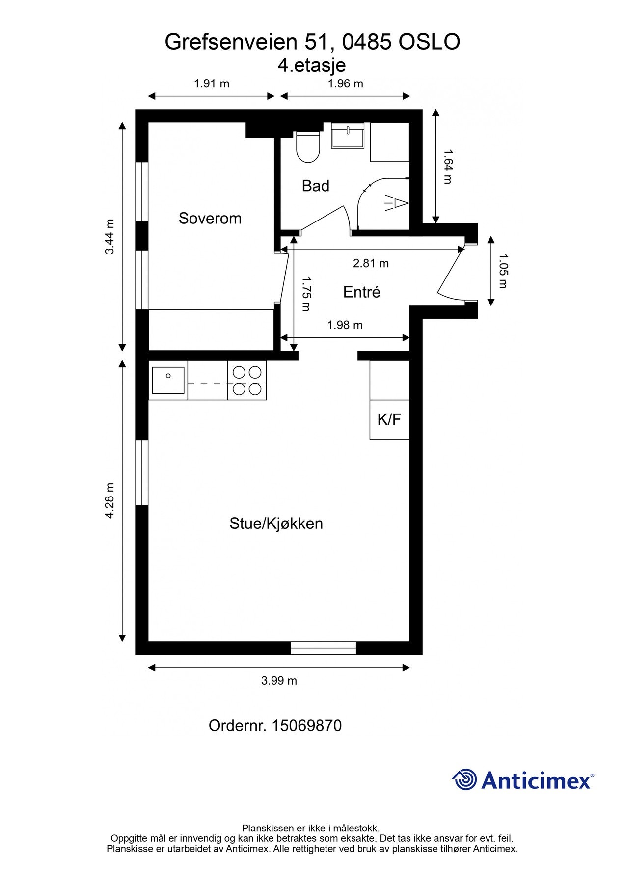 Nå har du oversikten! Leiligheten disponerer en loftsbod på ca. 2 m². Galleribilde