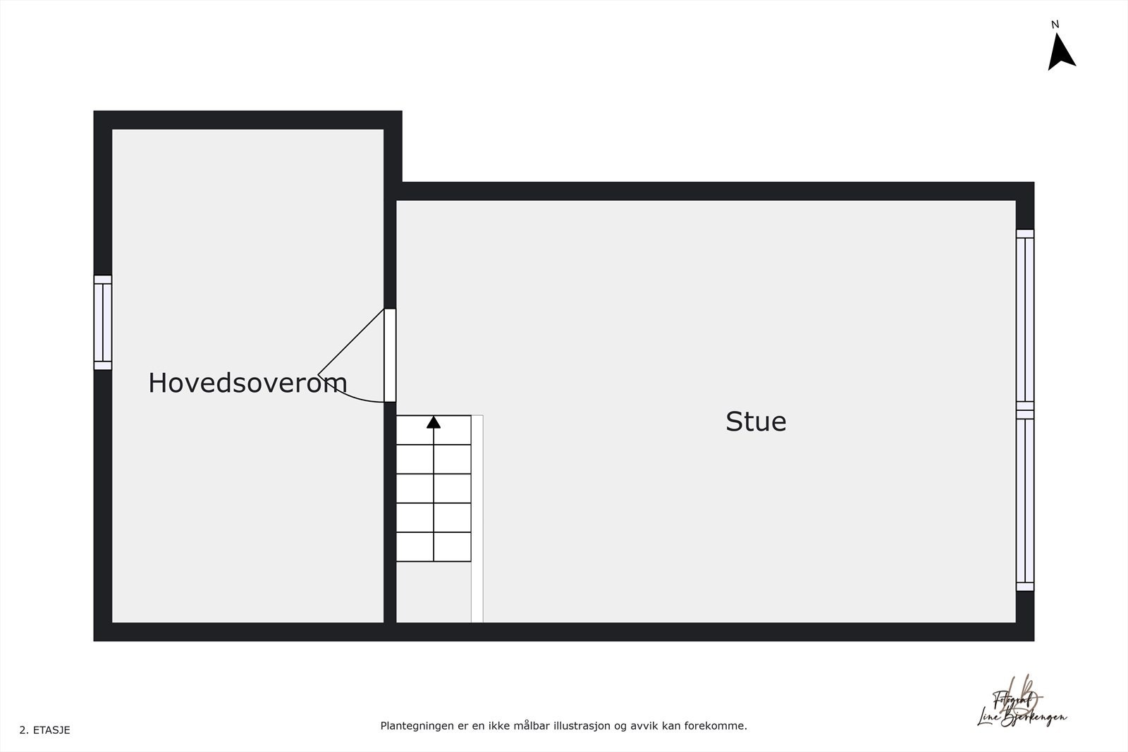 Plantegning hovedhytte hems. Galleribilde