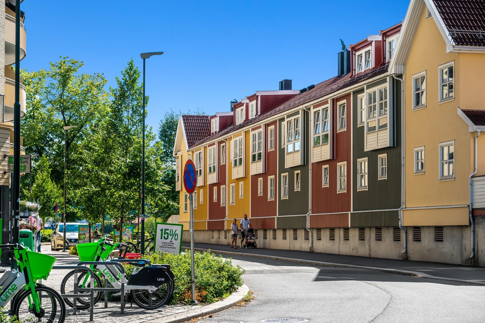 Kampen er kjent for sin idylliske trehusbebyggelse. Galleribilde